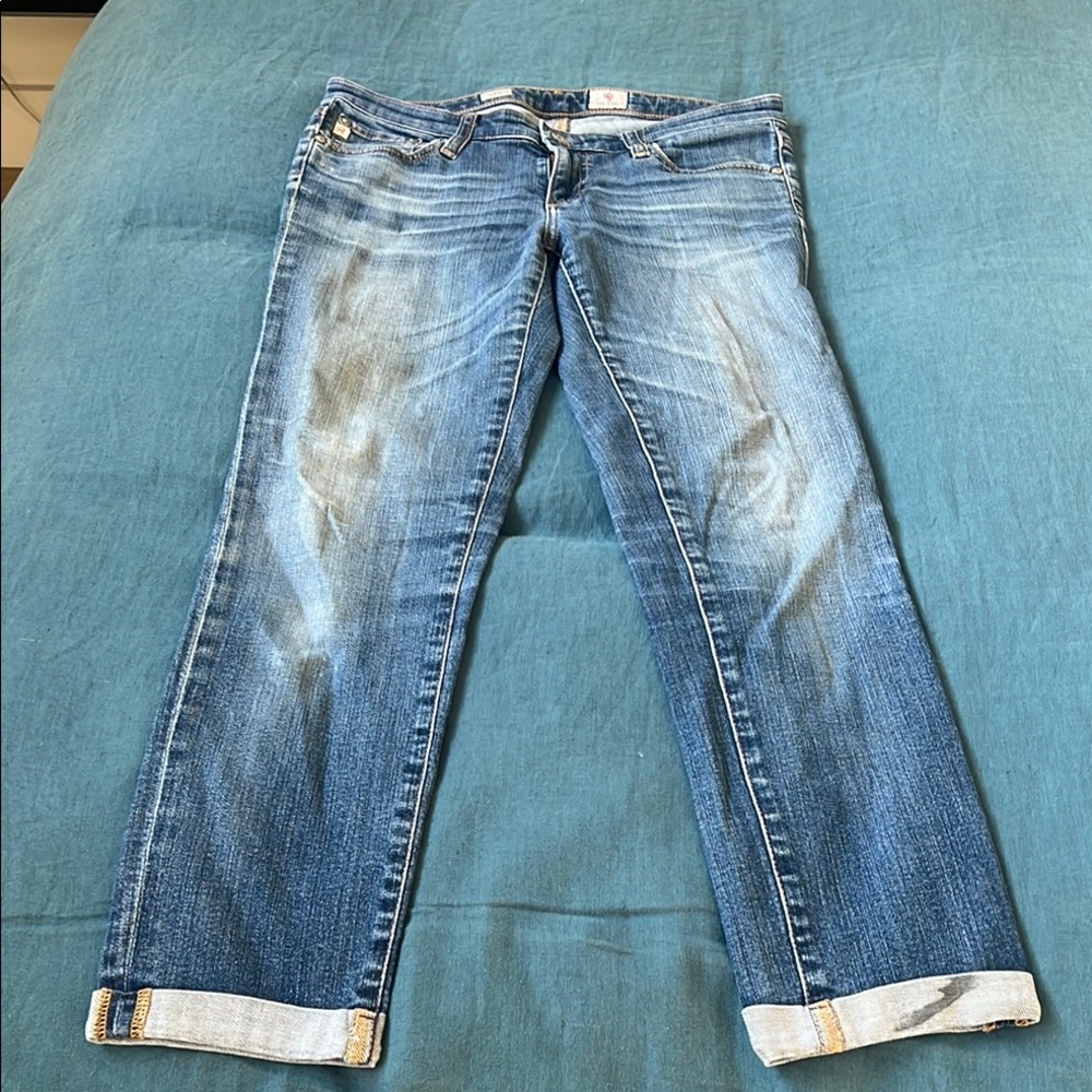 AG Stilt Roll-Up Blue Denim Jeans
